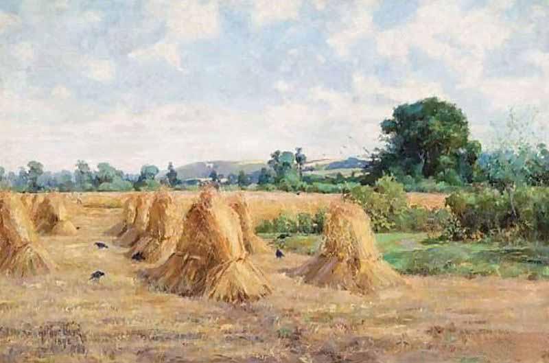 Arthur Boyd Houghton Wheatfield, Wiltshire France oil painting art